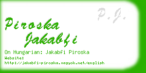 piroska jakabfi business card